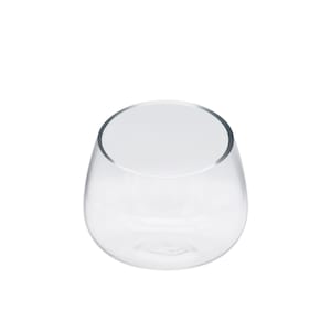 Slanted Glass Bowl Planter - Machine-Cut Glass - Small Plant Pot - Glass Pot