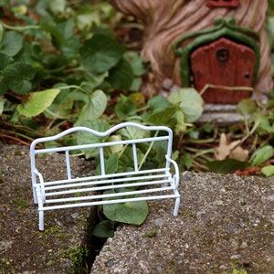 Fairy Garden Metal Bench -Fairy Garden Ideas, Fairy Garden Supply, Fairy Furniture, Doll Furniture, Doll Decor, Garden Decor