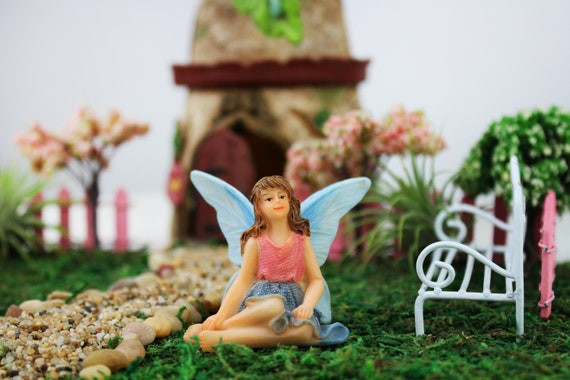 Sitting Fairy Tera Fairy Garden, Fairy Accessories, Miniature