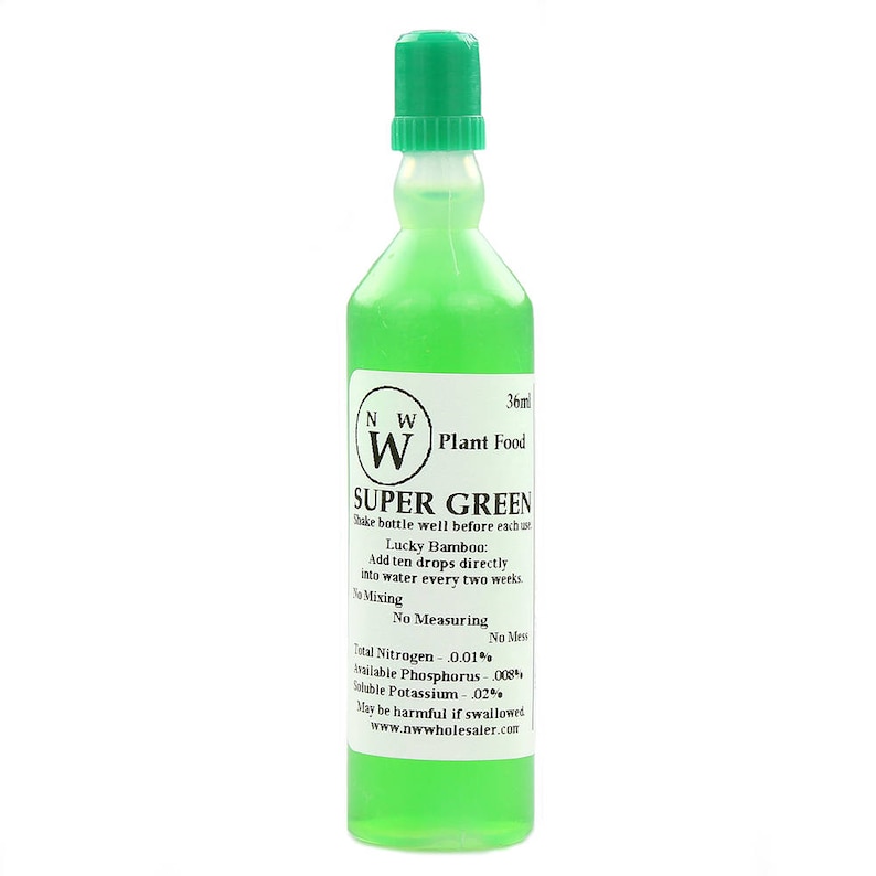 Super Green Fertilizer Live Lucky Bamboo Plant Food Lucky Etsy