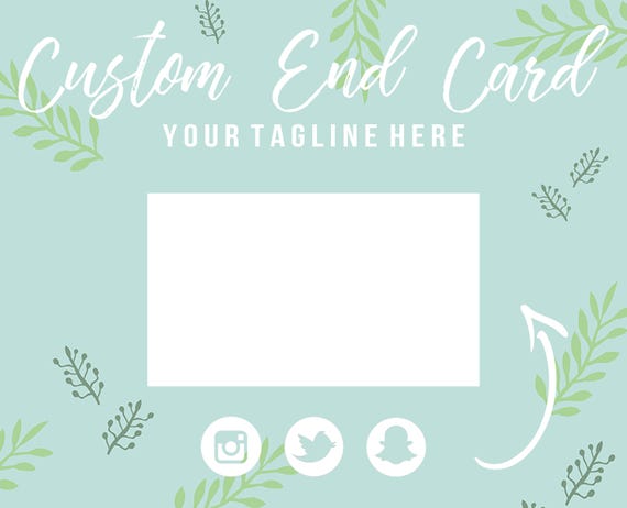 Custom Youtube Outro End Card Etsy
