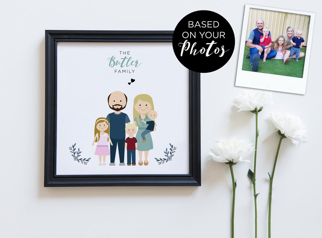 Custom Family Portrait, Family Print, Personalized Portrait ...