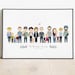 Custom Family Portrait, Family Illustration, Personalized Portrait, Anniversary Gift, Fathers Day, Mothers Day, Family Art Print  
