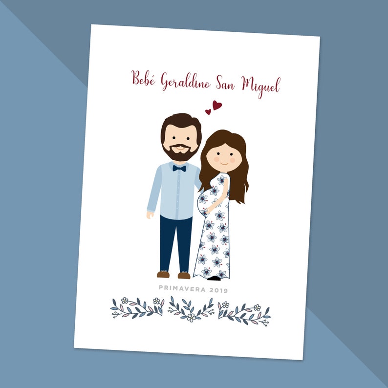 Custom Family Portrait, Family drawing Illustration perfect for an anniversary gift idea image 6