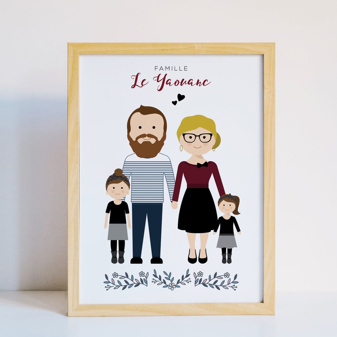 Affiche de famille personnalisé idée cadeau pour la fête des Etsy France