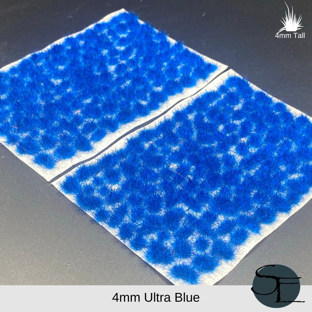 4mm Ultra Blue Self-Adhesive Grass Tufts