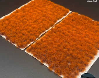 4mm Neon Orange Self-Adhesive Grass Tufts