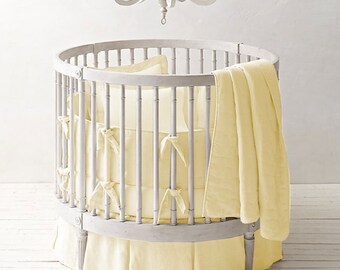 photo Round Crib Mattress Sheet round crib bedding etsy