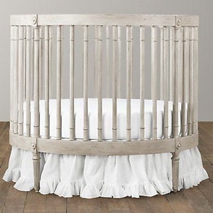 Round Crib Ruffle Skirt 42" Diameter Select Color