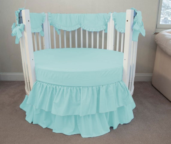 Round Crib 2 Layer Ruffle Skirt 42 Diameter Select Color Etsy