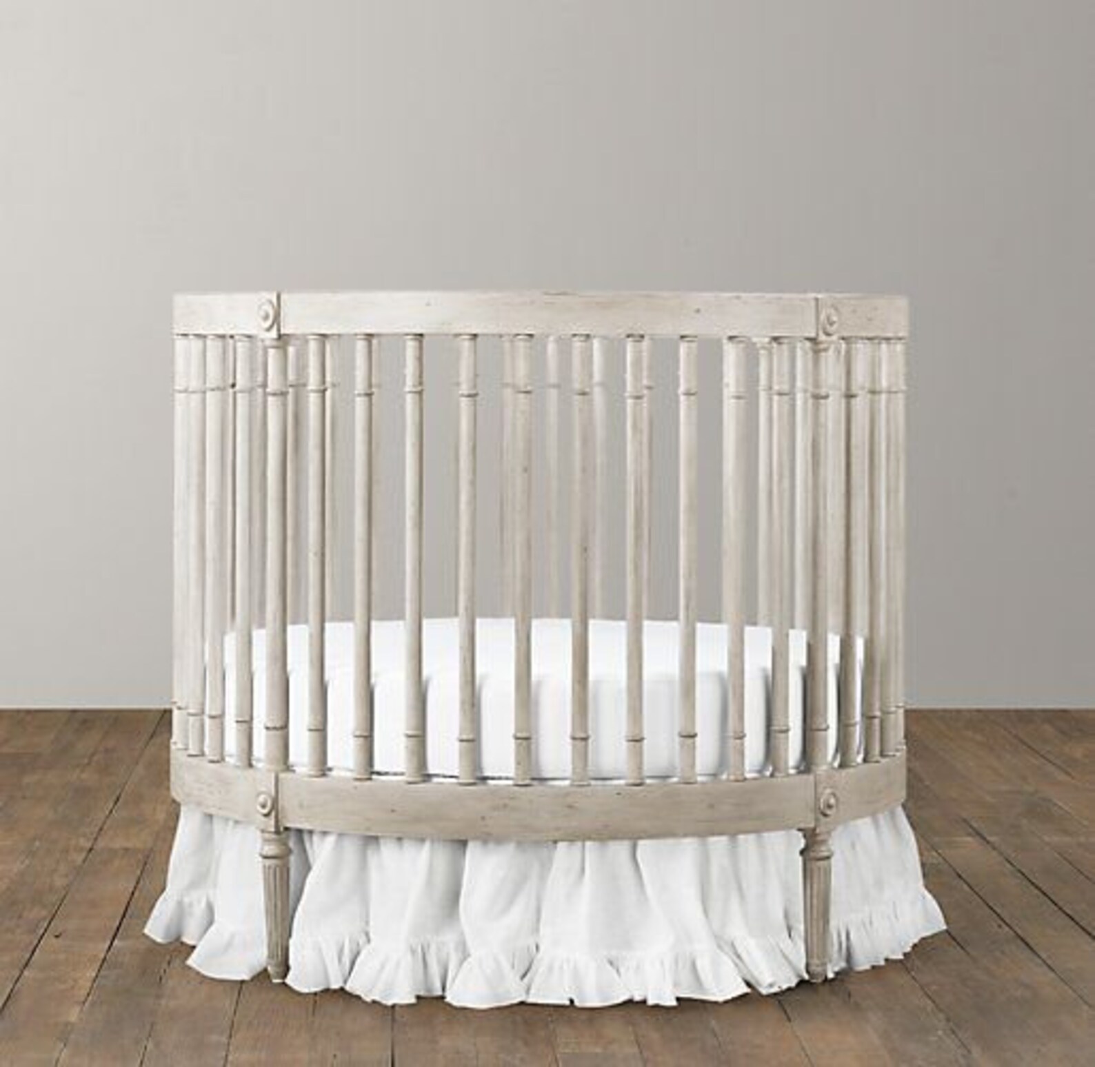 Nursery 4 Piece 42 Dia Round Ruffle Crib Bedding Set Etsy