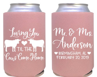 Wedding Koozies Etsy