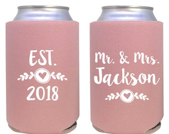 custom can cooler / wedding favor / wedding can cooler / custom can cooler / custom wedding favors / wedding can coolie / mr mrs / reception