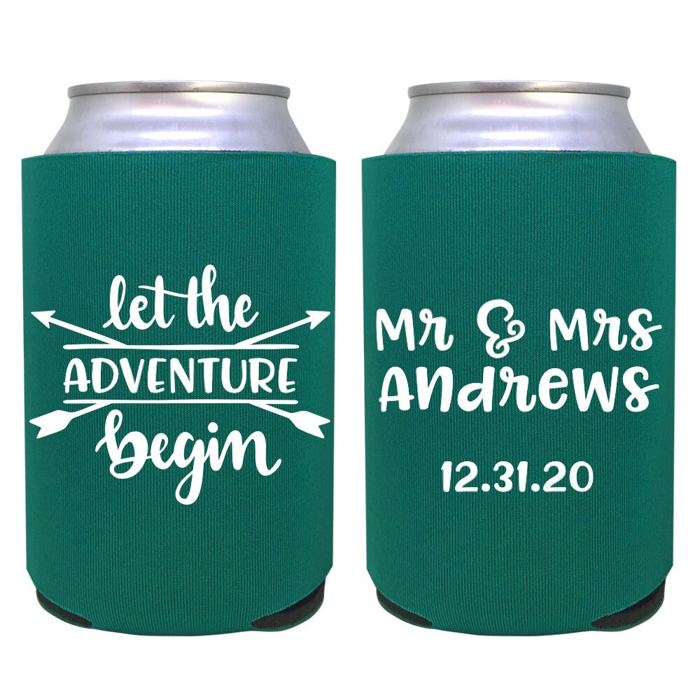 Custom Wedding Can Cooler / Wedding Favor / Custom Can Cooler Etsy