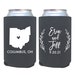 personalized can cooler / wedding favor / wedding can cooler / custom can cooler / custom wedding favors / custom state wedding / homestate 