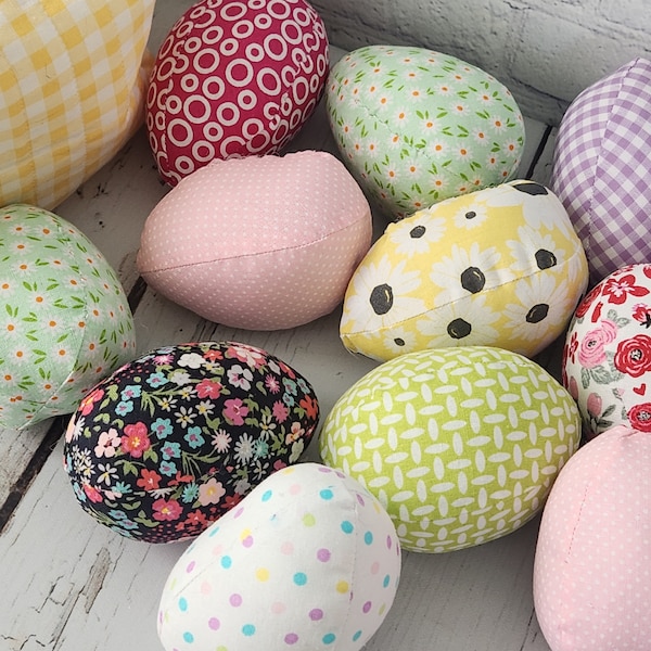 Fabric Easter Eggs for Spring Tiered Tray, sustainable Easter decoration,  decorative Tray decor, Easter Baskets, and Easter gifts