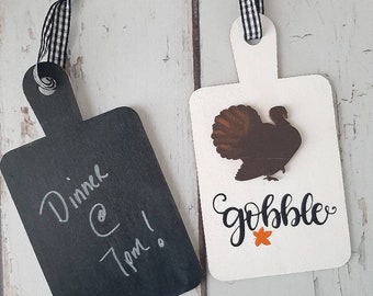 Thanksgiving Turkey Wood Sign Cutting Board for Fall and Holiday Tiered Tray Farmhouse Kitchen decor