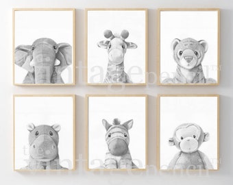 Nursery Animal Print, Jungle Nursery Prints, Baby Animal Prints, Safari Wall Art, Animal Prints for Nursery,Zoo Animal Nursery,Decoración de nursery