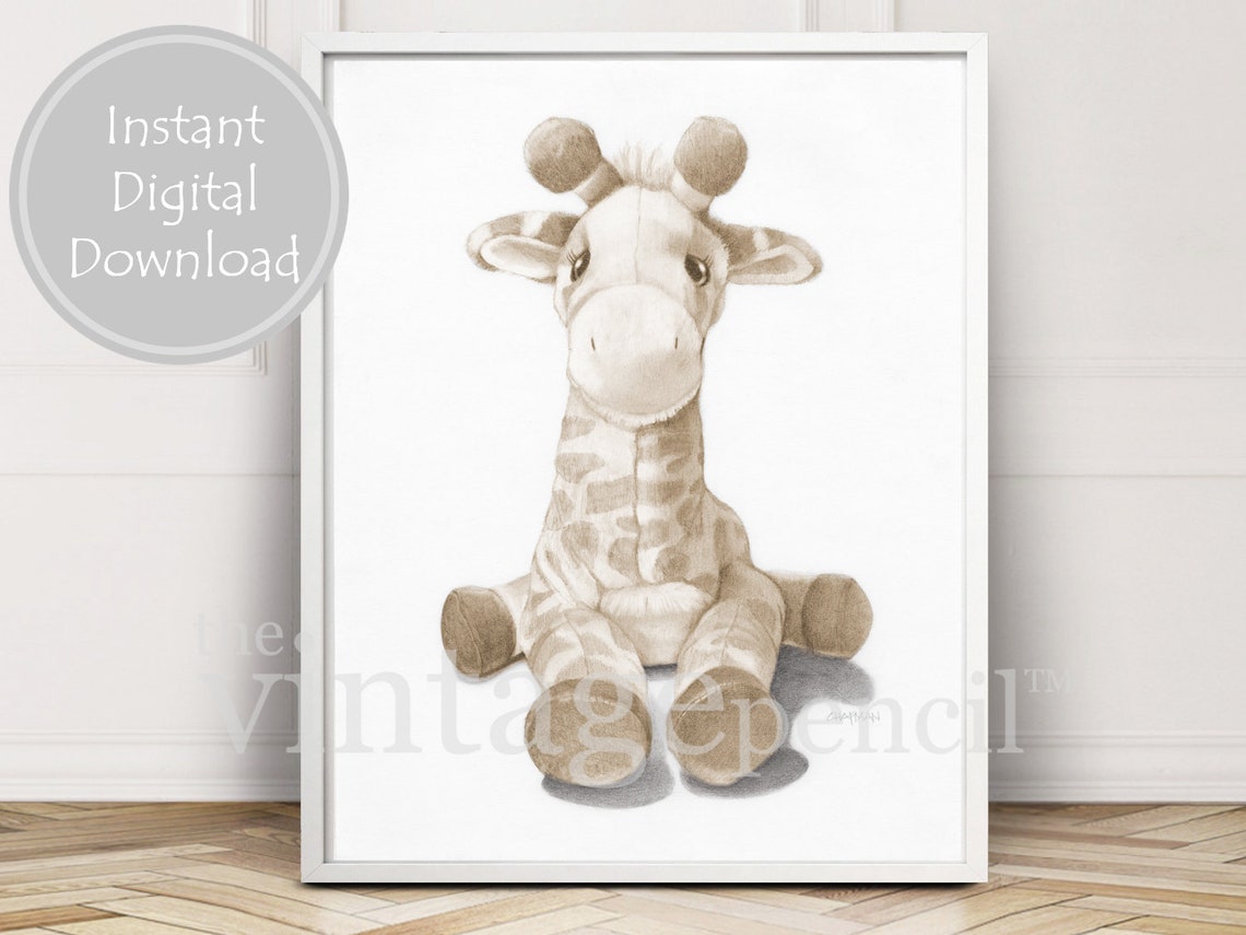 Kids Art Set Baby Animal Prints Neutral Childrens Art Zoo | Etsy
