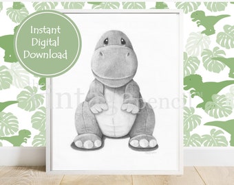 Dinosaur Room Decor, Dinosaur Wall Art, Dinosaur Room, Dinosaur, Dinosaur Drawing, T-Rex, Boy Wall Art, Boy Room, Dinosaur Room Wall Art
