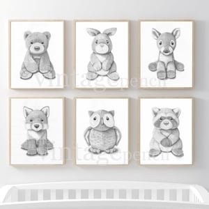 Nursery Animal Print, Woodland Nursery, Forest Animals, Baby Animal Prints, Woodland Animal Prints,  Animal Prints for Nursery,Nursery Decor