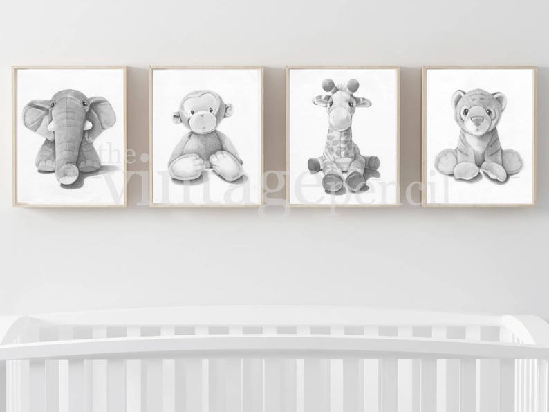 Animal Nursery Art Nursery Art Print Nursery Animal Art Etsy