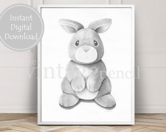 Bunny Nursery, Nursery Print, Baby Wall Art, Bunny Print, Nursery Wall Art, Nursery Art, Baby Bunny, Nursery Decor, Baby Print, Baby Art