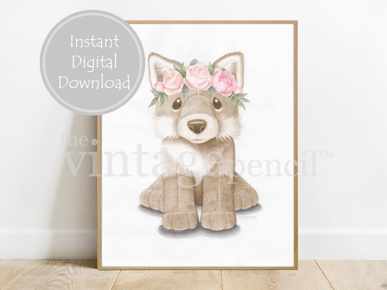 woodland-nursery-animal-print-wall-decor-girls-room-wall-art-etsy