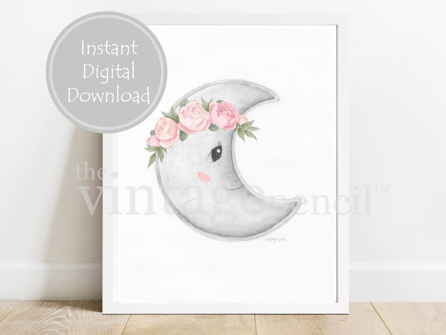 Moon and Stars Nursery Girls Room Decor Moon and Star Etsy