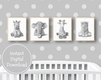 Nursery Animal Prints, Safari Nursery Print, Baby Animal Prints, Safari Wall Art, Animal Prints for Nursery,Zoo Animal Nursery,Nursery Decor