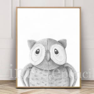 Baby Owl, Nursery Decor, Woodland Animal Print, Woodland Nursery, Forest Animal, Owl Print, Owl Art, Owl Printable, Owl Nursery,Owl Wall Art