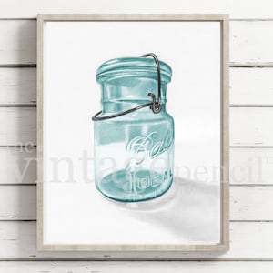 Farmhouse Wall Decor, Kitchen Print, Mason Jar Print, Farmhouse Art ...