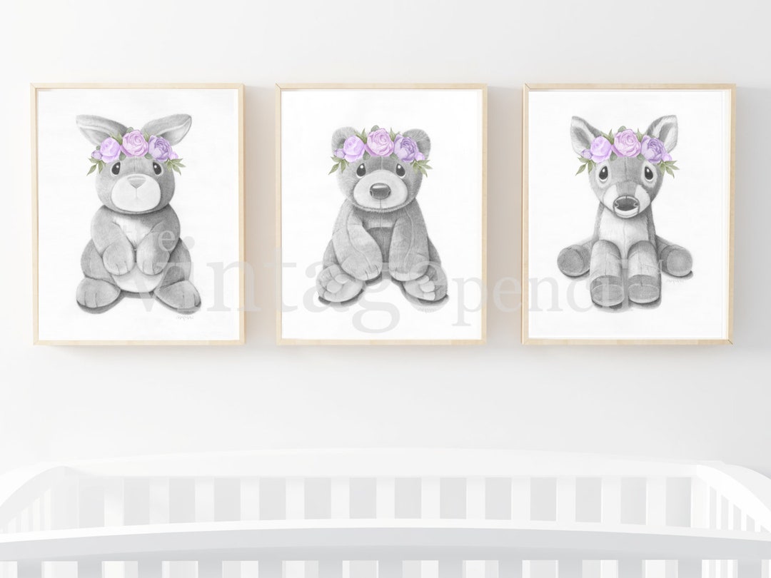 Girls Room Wall Art Prints, Kids Art Prints, Girls Nursery Decor, Kids