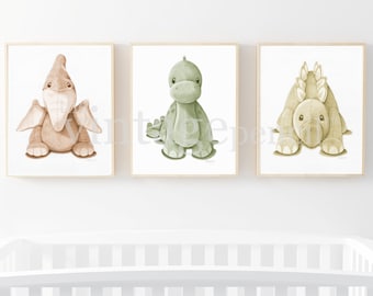 Dinosaur Nursery Set, Dinosaur Kids Art, Dinosaur Drawings, Dino Wall Art, Set of Dinosaur Prints, Dinosaur Sketches, Dinosaur Decor, Baby