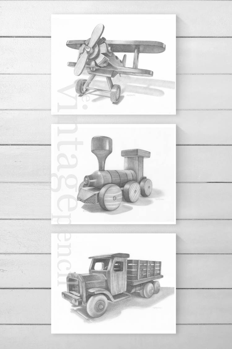 Planes Trains and Automobiles Boy Nursery Boys Art Boys Etsy