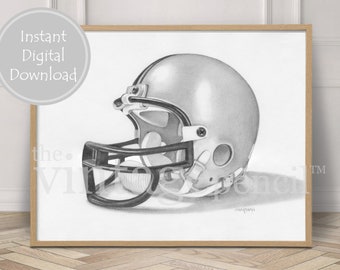 Football Print, Teen Boy Wall Art, Sports Print, Teen Boy Room Decor, Sports Nursery, Boys Room, Man Cave,Football Helmet,Football Printable