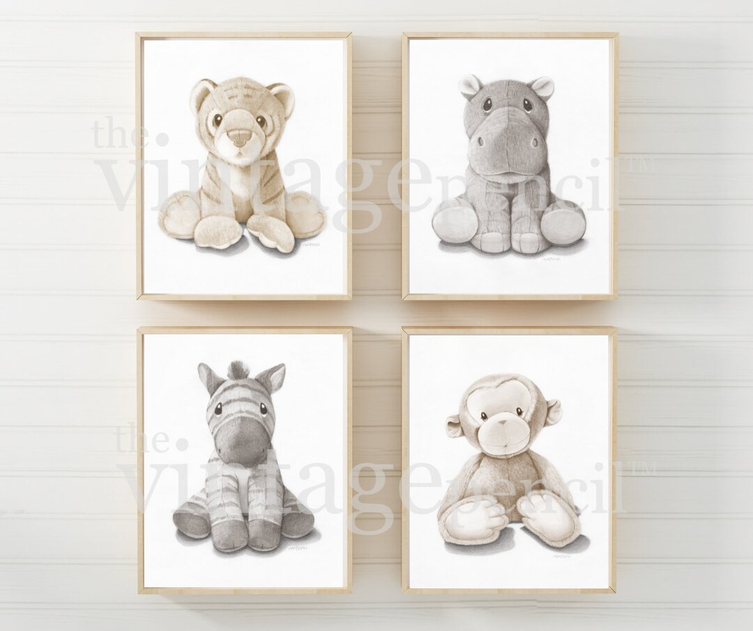 Printable Baby Animal Prints, Nursery Wall Art, Gender Neutral Baby ...