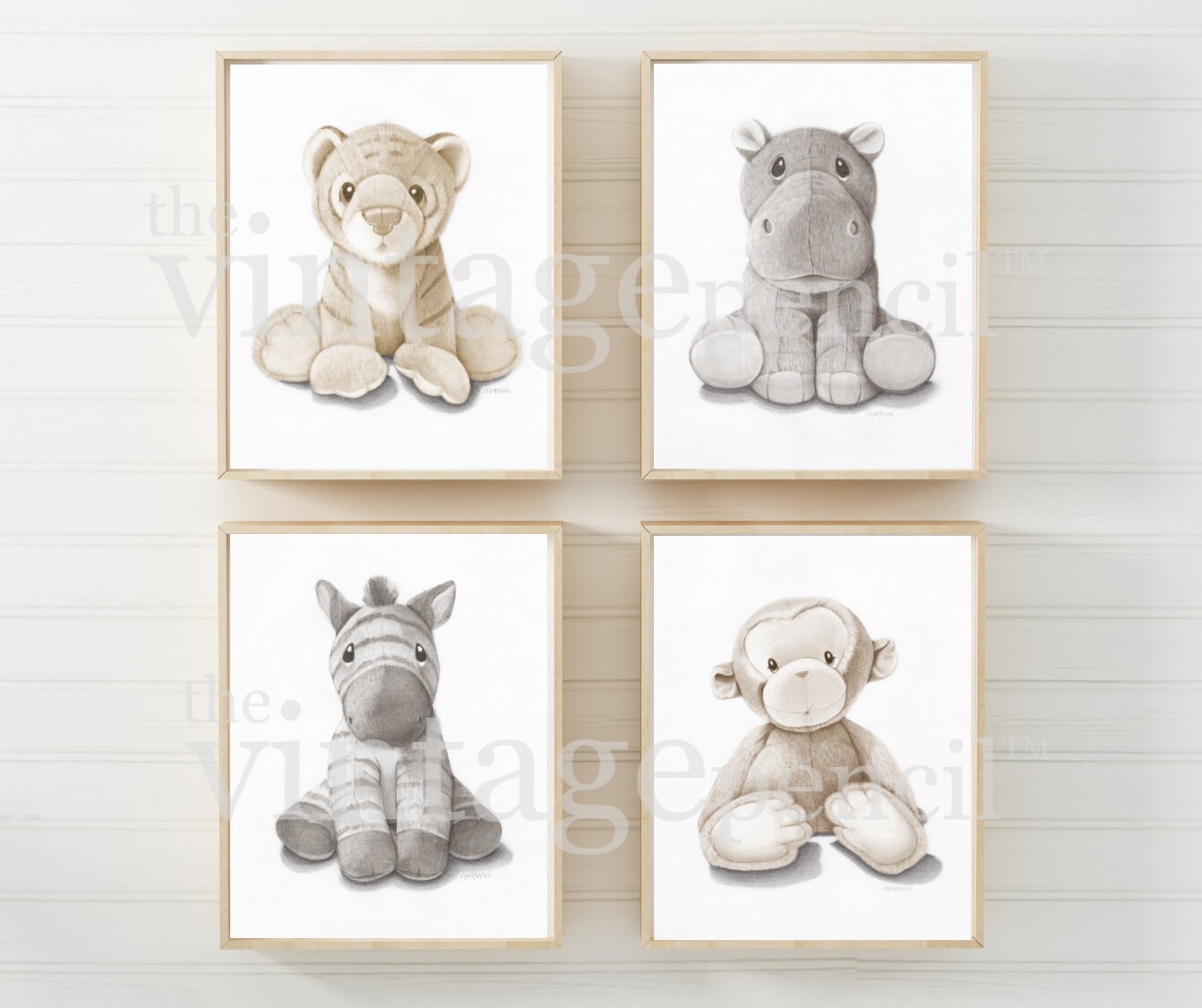 Printable Baby Animal Prints Nursery Wall Art Gender Neutral | Etsy