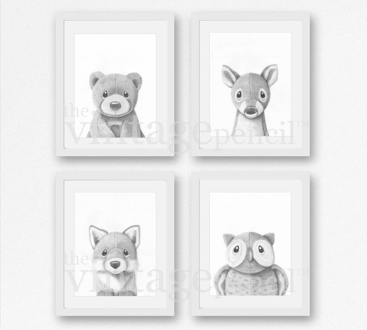 Woodland Nursery Baby Animal Prints Nursery Animal Print Etsy