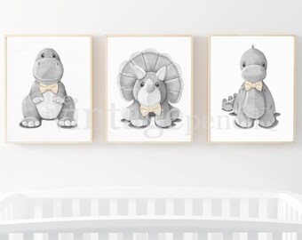 Boy Dinosaur Art, Dinosaur Print, Boys Wall Art, Dinosaur Decor, Nursery Set, Boys Room, Dinosaur Art Print, Dinosaur Drawings. Dinosaur, ,