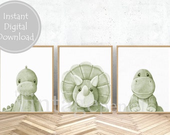 Dinosaur Wall Art, Dinosaur Prints, Boy Wall Art, Dinosaur Decor, Nursery Set, Boys Room, Dinosaur Art Print, Dinosaur Drawings. Dinosaur, ,