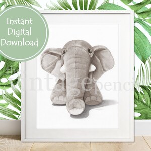 Elephant Print, Elephant Nursery Art, Nursery Decor, Nursery Animal ...
