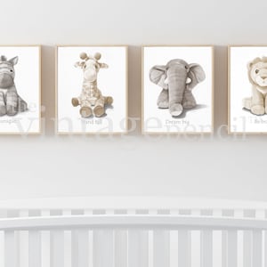 Safari Nursery Prints, Baby Animals, Kids Prints, Printable Art, Decoración infantil, Set of Animal Prints, Wall Art for Baby,Printable Nursery Art