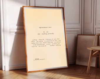 TFA: AGREEMENT TWO | Digital Print, Quotes, Aesthetic Art, Poster, Healing Art, Wall Art, Growth, Spiritual Art, Words of wisdom