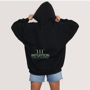 111 Intuition Hoodie | Angel Number Hoodie, Aesthetic Hoodie, Cute Hoodie, Trendy, Gifts for Her, Tiktok, Instagram, 111
