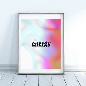 Energy Digital Print | Aesthetic Art, Cool Art, Digital Art, Trendy, Aura Art, Gradient Art, Mental Health, Gifts, Wall Art, Dorm Decor