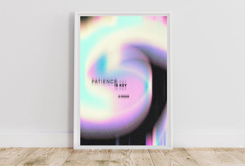 Patience Jb Patience Dreamy Gradient Art Print | Colorful Grainy Art, Wall Art ...