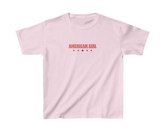 American Girl baby tee | aesthetic baby tee, trendy, USA, vintage baby tee, cool tshirt, gifts for her, cowgirl aesthetic, 90s, baby tee