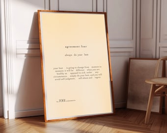 TFA: AGREEMENT FOUR | Digital Print, Quotes, Aesthetic Art, Poster, Healing Art, Wall Art, Growth, Spiritual Art, Words of wisdom