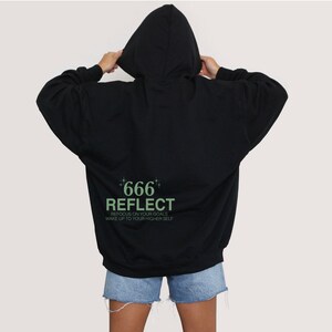 666 Reflect Hoodie | Angel Number Hoodie, Aesthetic Hoodie, Cute Hoodie, Trendy, Gifts for Her, Tiktok, Instagram, 666, Spiritual